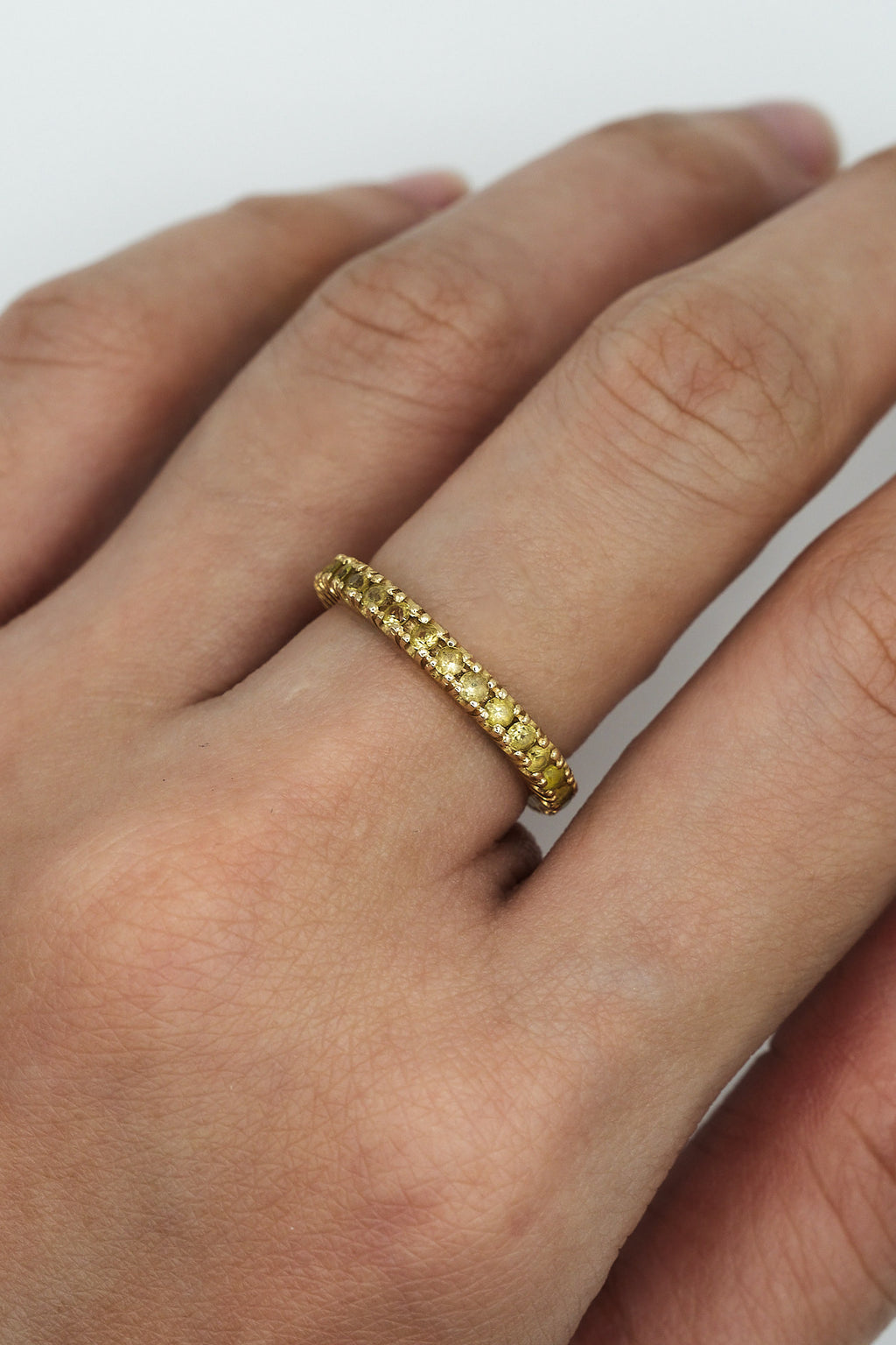 Yellow Sapphire Eternity Ring