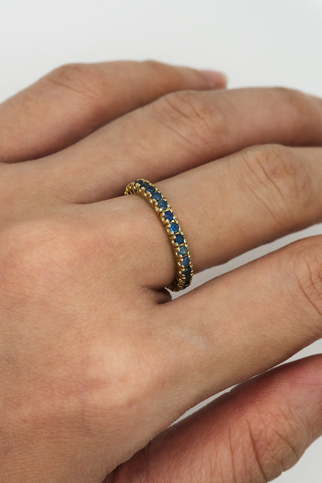 Blue Sapphire Eternity Ring