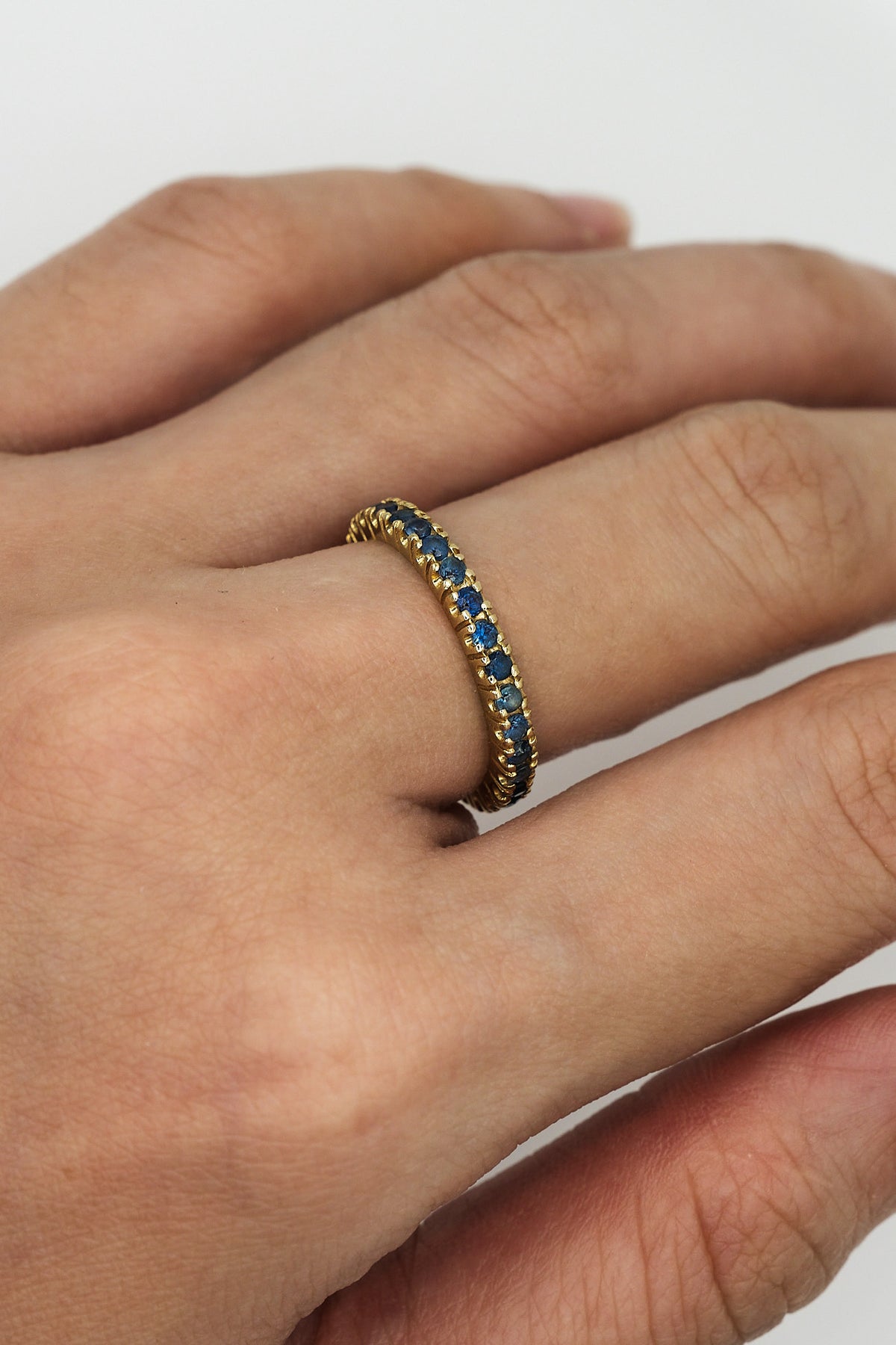 Blue Sapphire Eternity Ring
