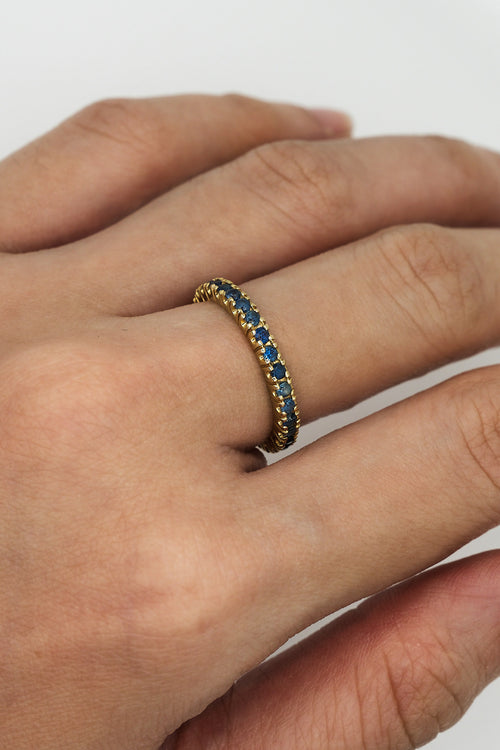 Blue Sapphire Eternity Ring
