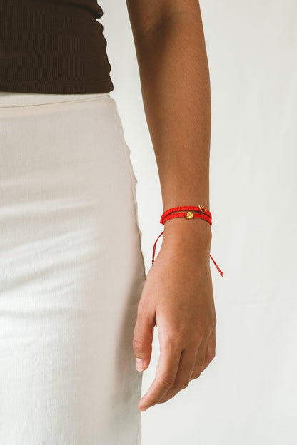 Lucky Clover Protection Cord Bracelet
