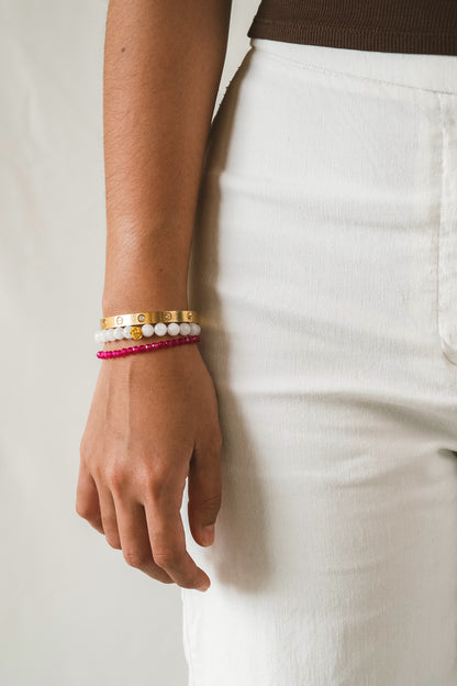 Lucky Rose Bead Bracelet