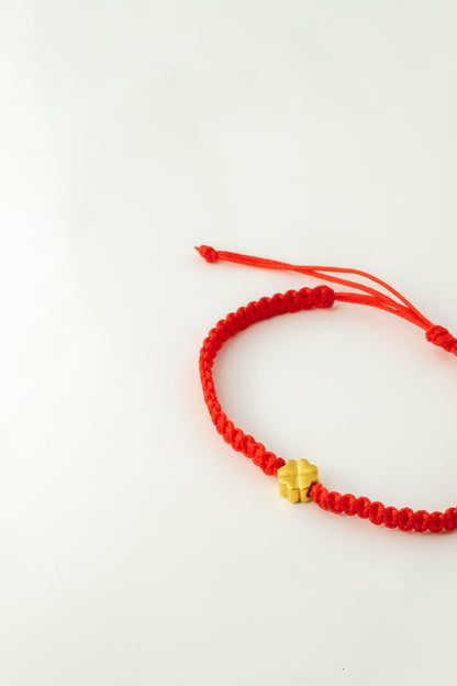 Lucky Clover Protection Cord Bracelet