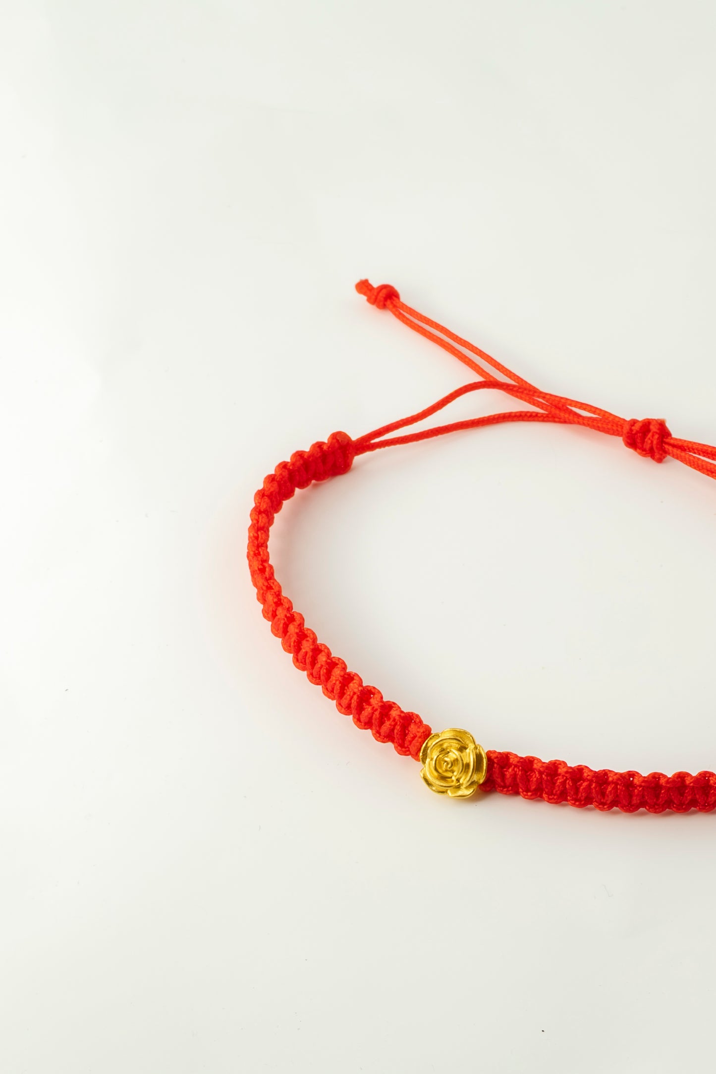 Lucky Rose Protection Cord Bracelet