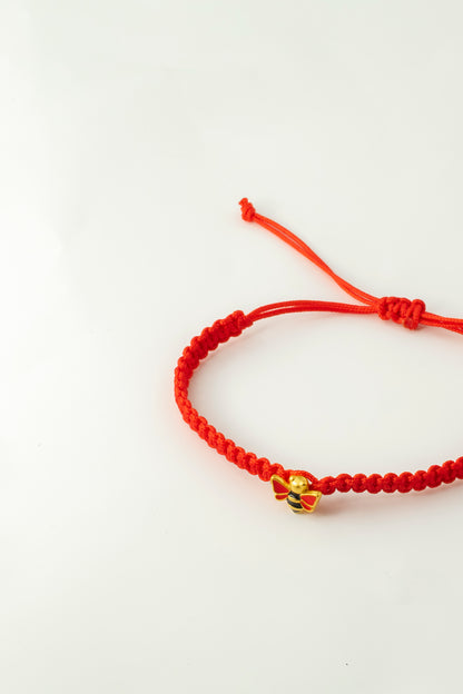 Lucky Honey Bee Protection Cord Bracelet