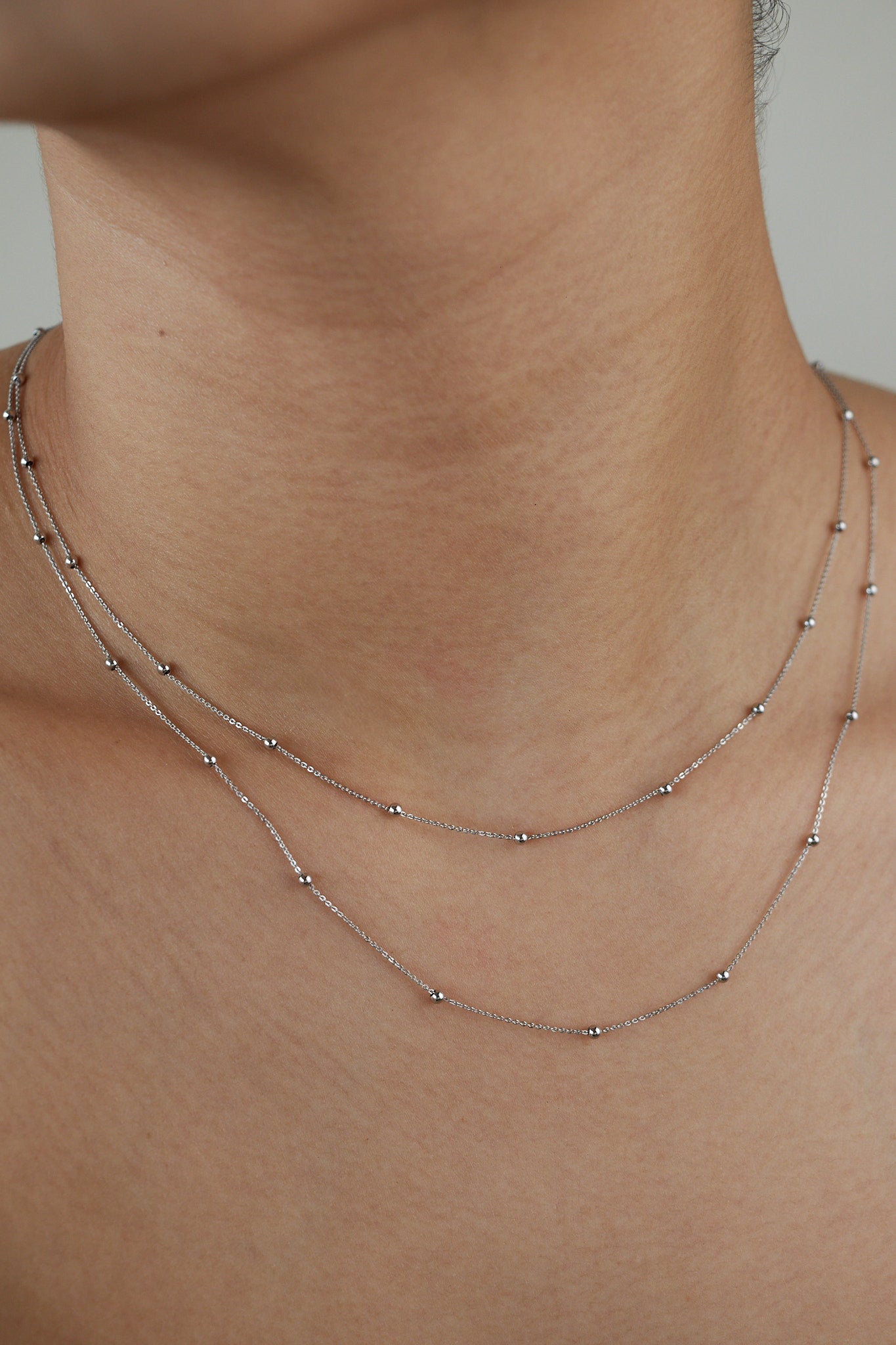 Mini Ball Chain (White Gold)