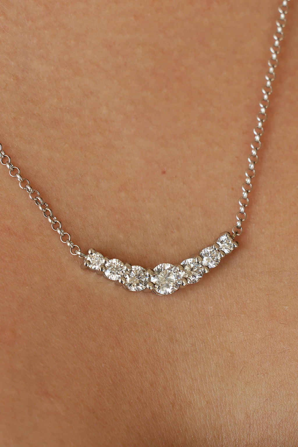 Tapered Diamond Necklace