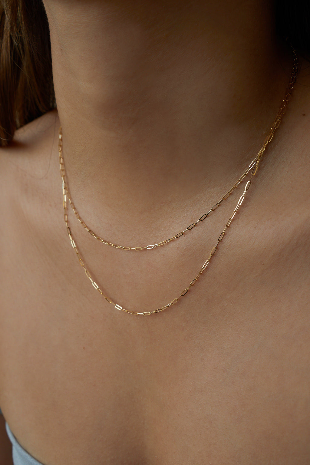 Lightweight Paper clip chain. Paperclip. 18K Saudi Gold Fine Jewelry Jewellery in the Philippines. 18 karat fine jewelry solid gold jewelry. Classy Minimal Dainty. High quality. Necklace