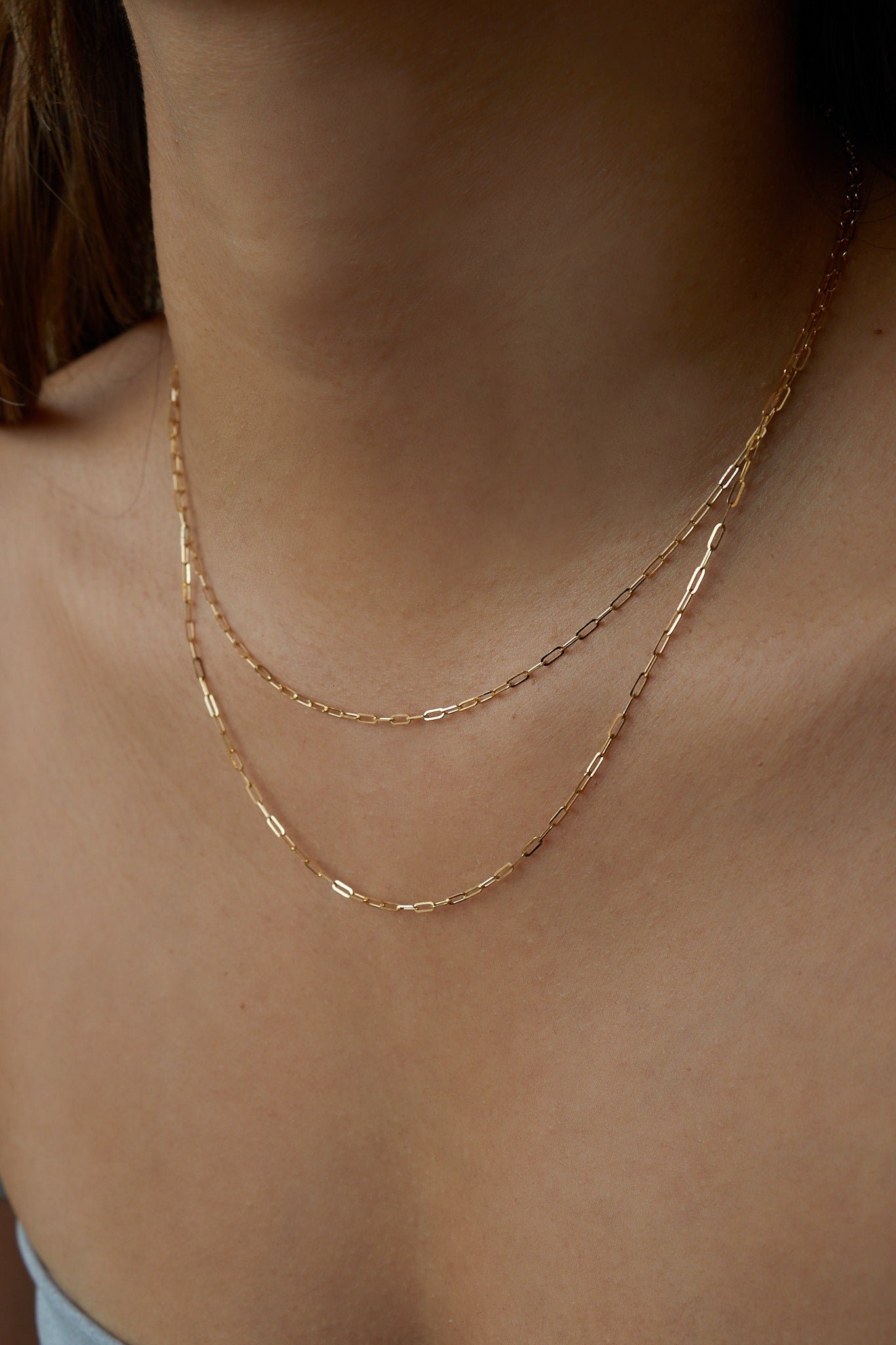 Lightweight Paper clip chain. Paperclip. 18K Saudi Gold Fine Jewelry Jewellery in the Philippines. 18 karat fine jewelry solid gold jewelry. Classy Minimal Dainty. High quality. Necklace