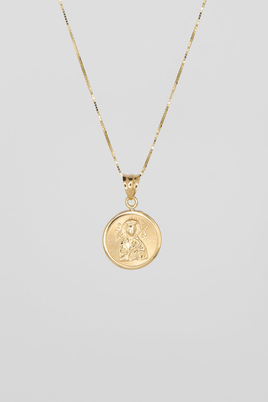 Sacred Heart & Perpetual Help Mini Pendant (Yellow Gold)