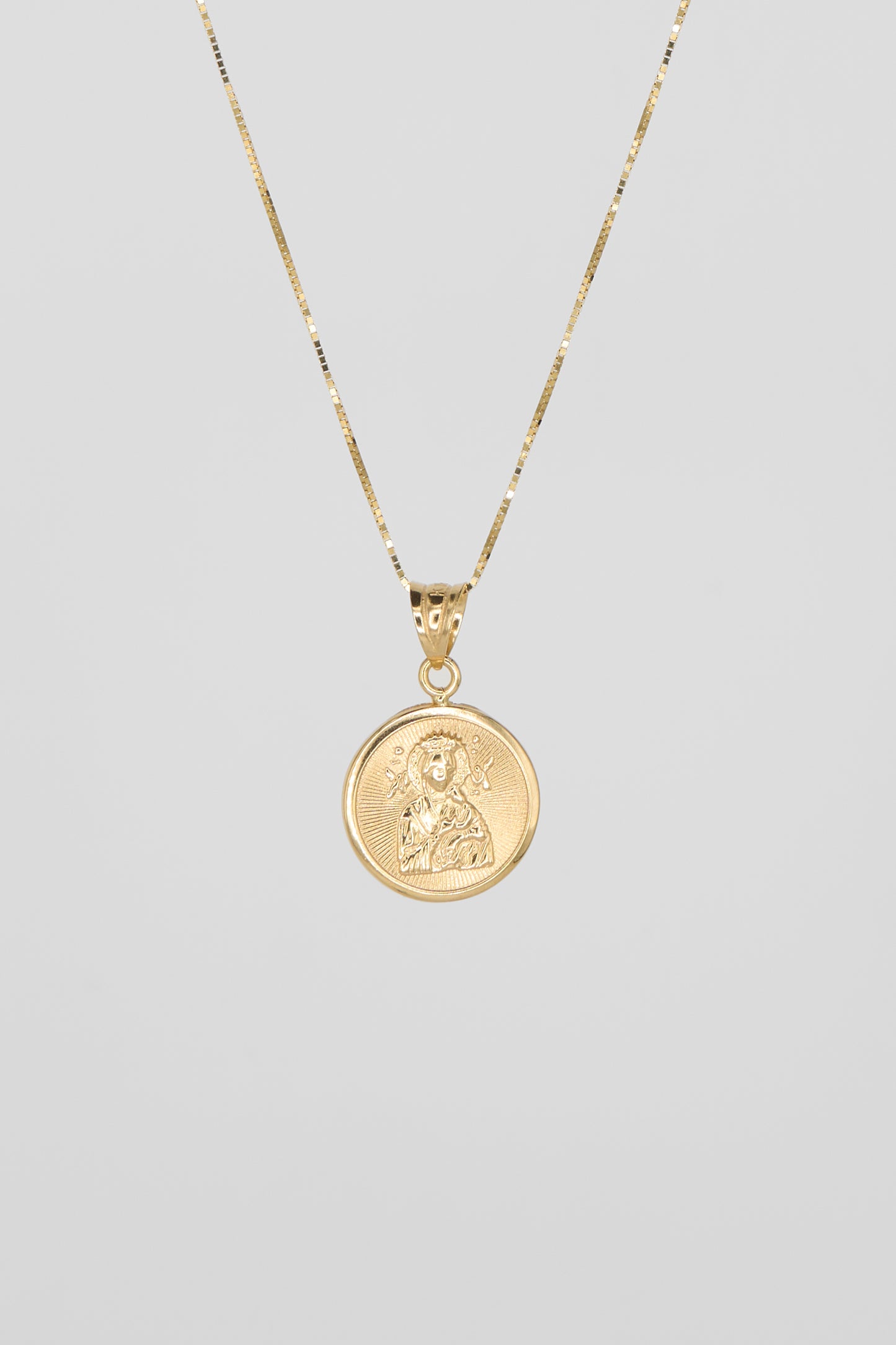 Sacred Heart & Perpetual Help Mini Pendant (Yellow Gold)