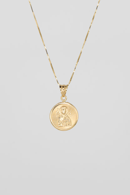 Sacred Heart & Perpetual Help Mini Pendant (Yellow Gold)