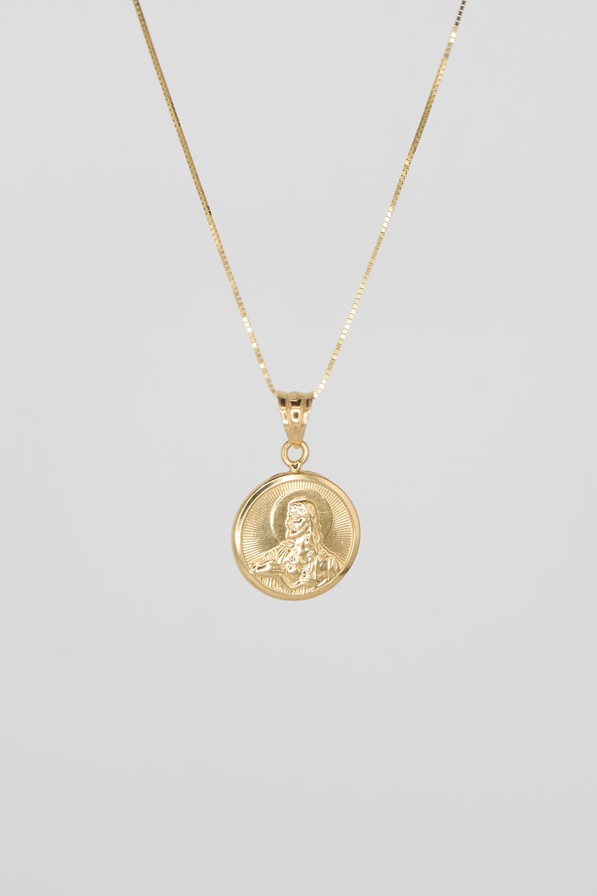 Sacred Heart & Perpetual Help Mini Pendant (Yellow Gold)