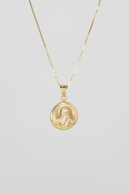 Sacred Heart & Perpetual Help Mini Pendant (Yellow Gold)