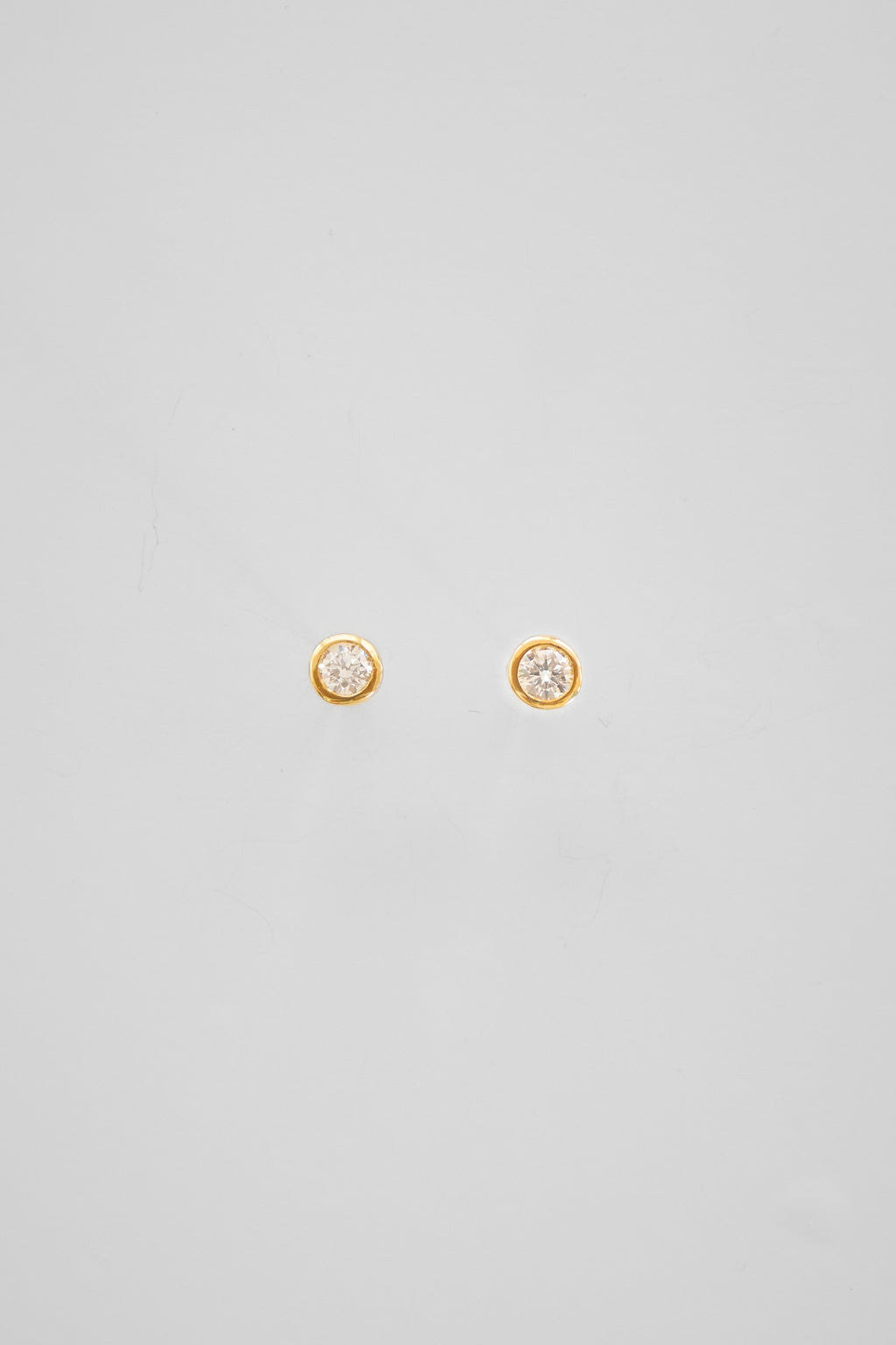 Bezel Diamond Earrings