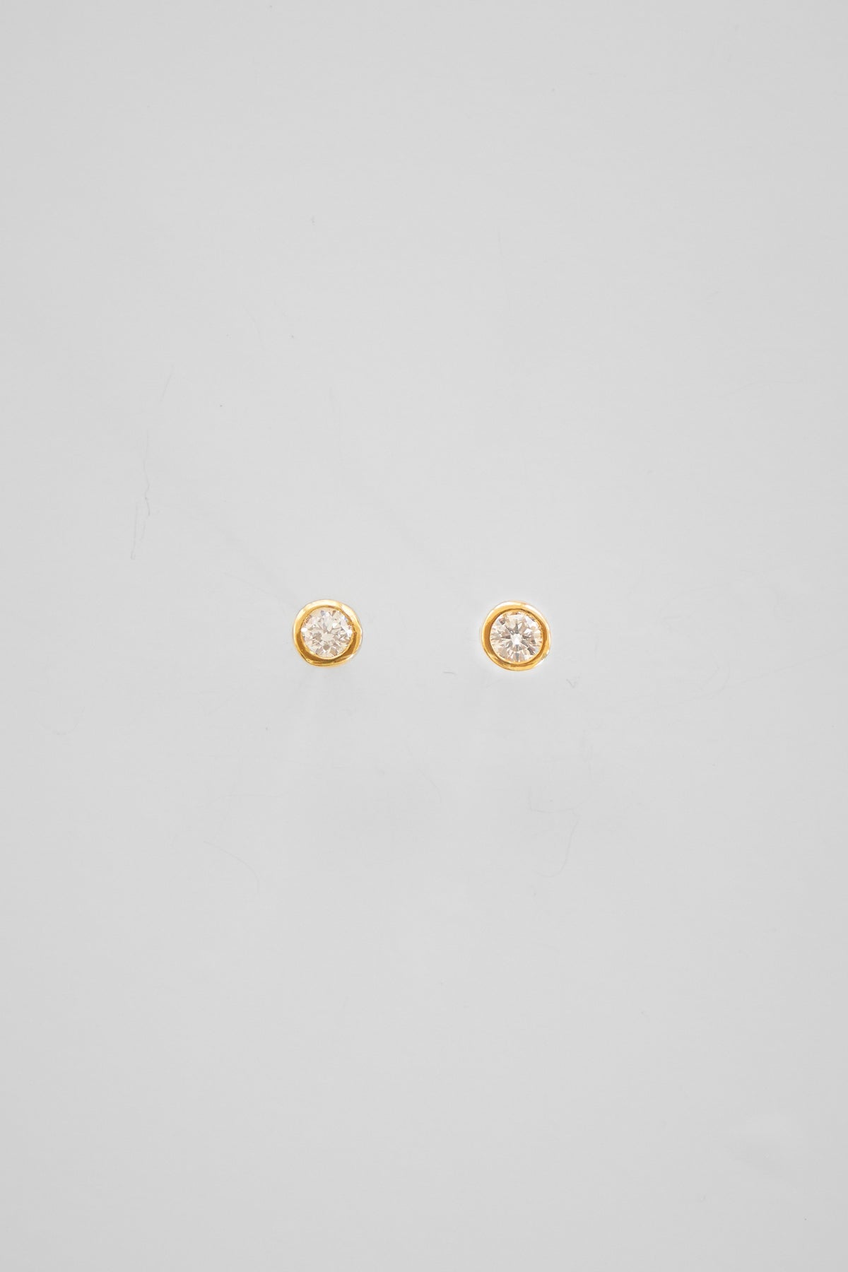Bezel Diamond Earrings