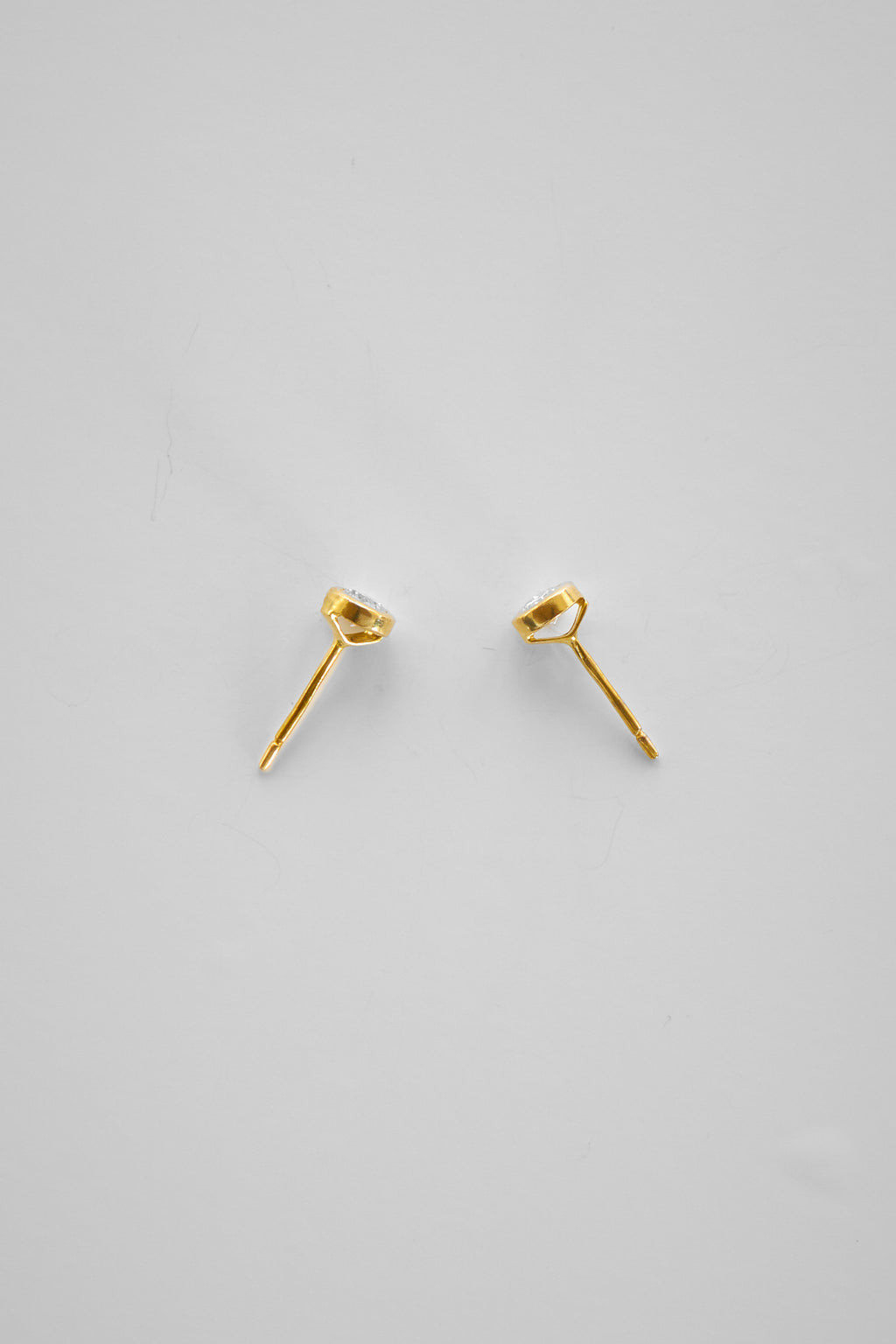 Bezel Diamond Earrings