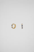 Blue & White Channel Set Huggie