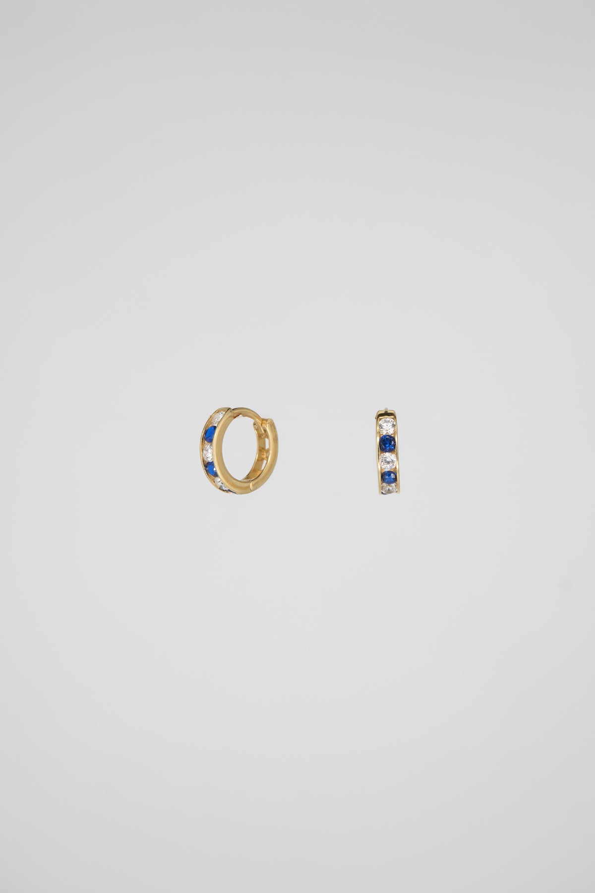 Blue & White Channel Set Huggie