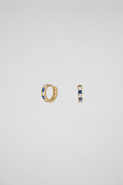 Blue & White Channel Set Huggie