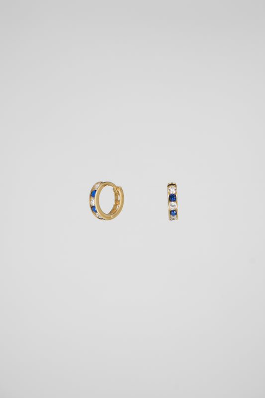 Blue & White Channel Set Huggie