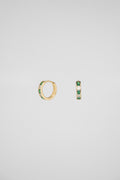 Green & White Channel Set Huggie