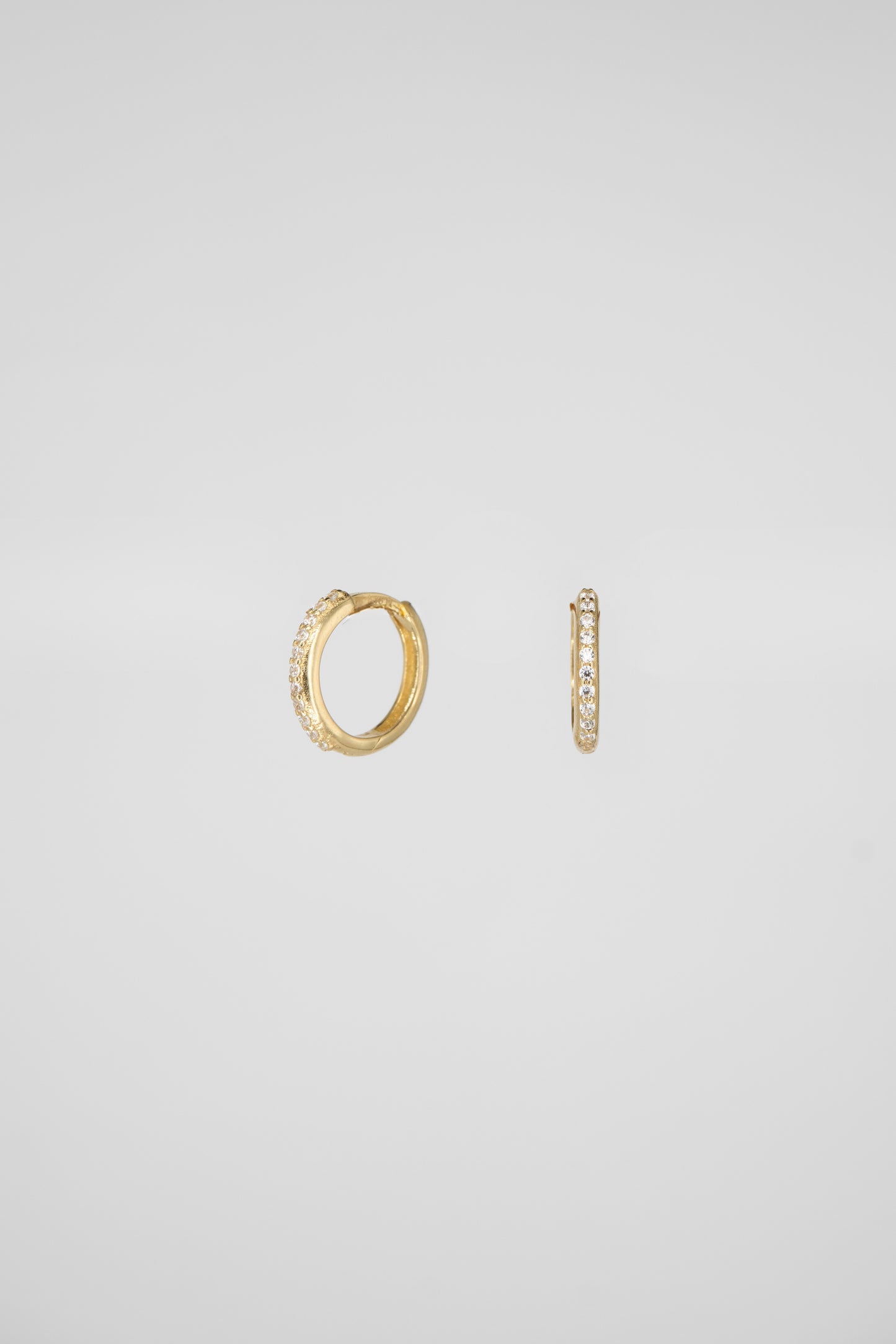 Half Pavé Huggie