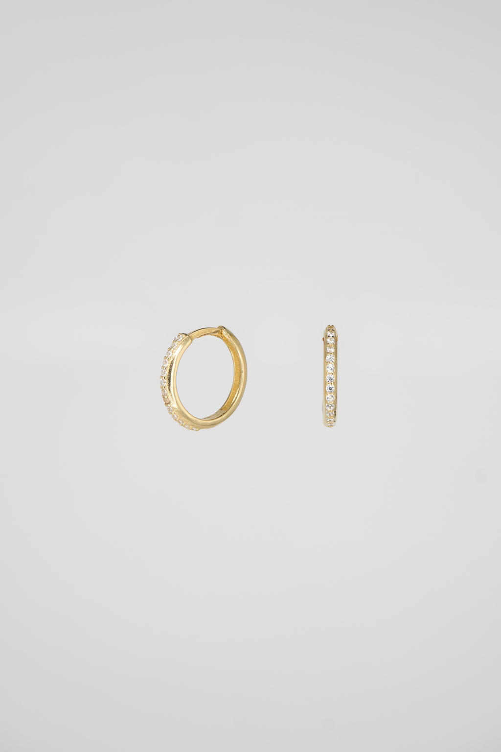 Half Pavé Huggie