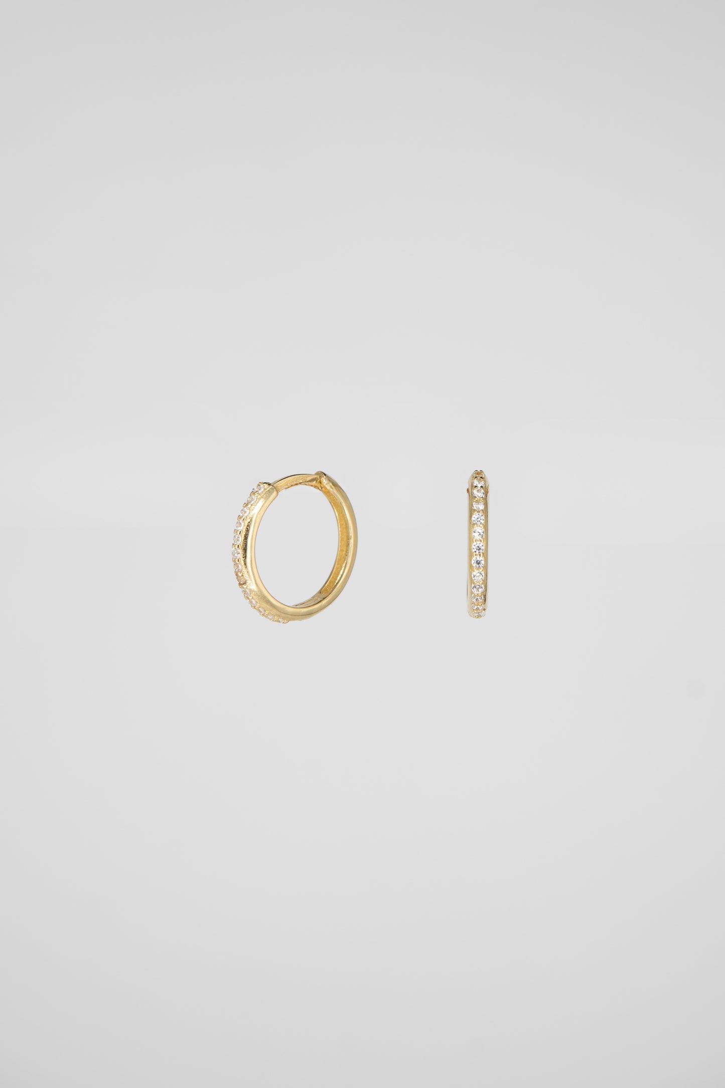 Half Pavé Huggie