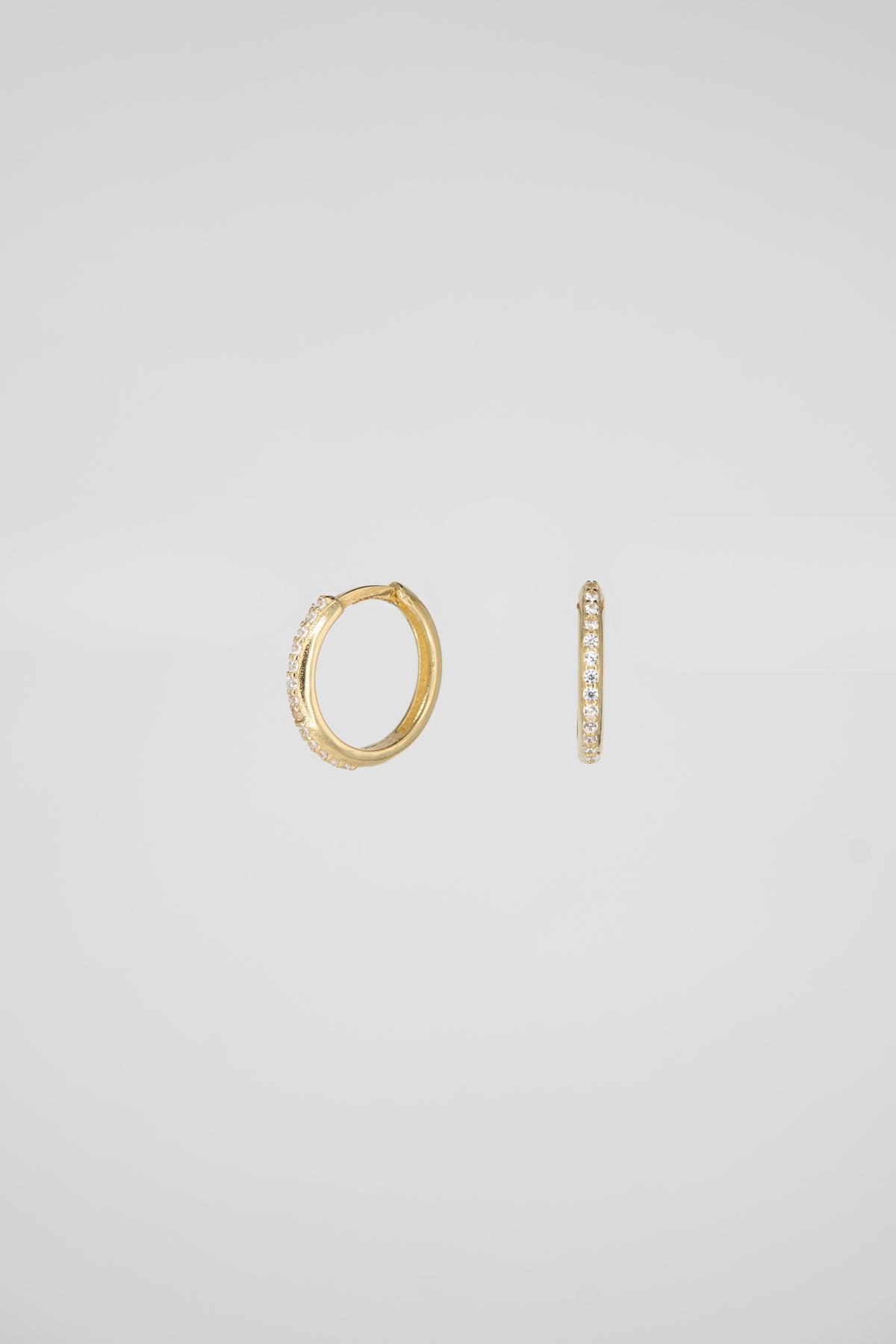 Half Pavé Huggie