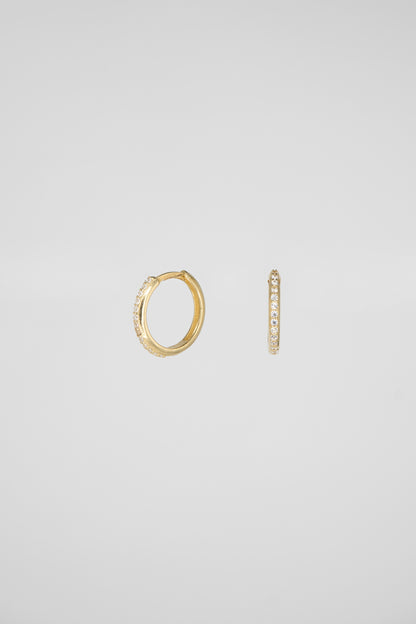 Half Pavé Huggie