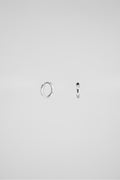 Small Huggie (White Gold)