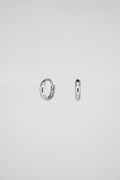 Minimalist Huggie (White Gold)