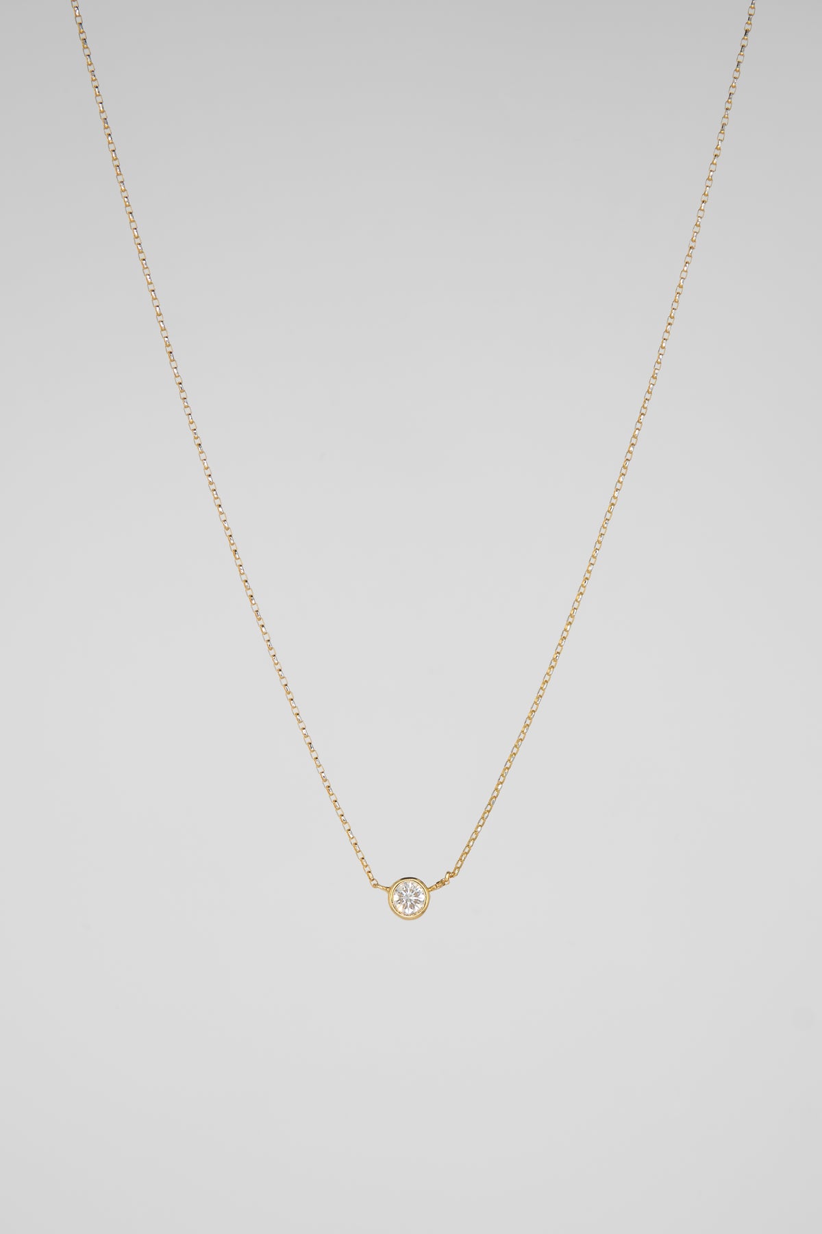 Bezel Diamond Necklace